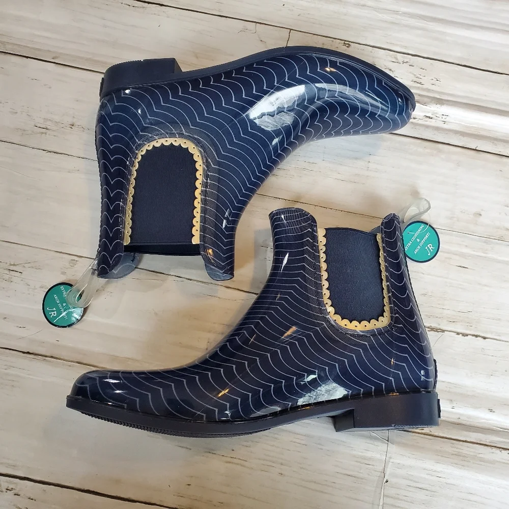 Nwt jack rogers Sallie blue rain boot arch‎ support size 11
